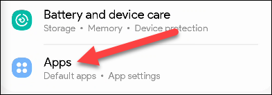 Select "Apps."