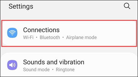 Select "Connections"