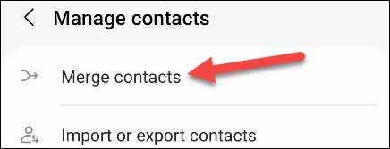 Tap "Merge Contacts."