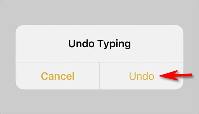 Tap "Undo."