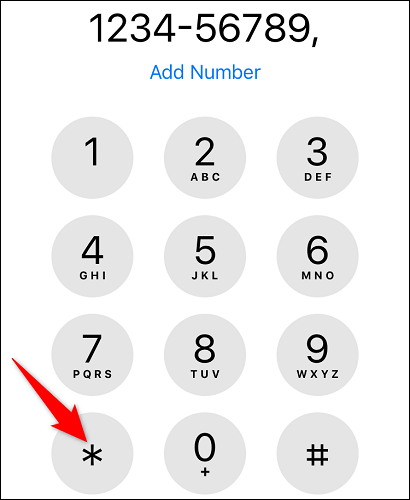 Press and hold down the asterisk button.