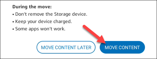 Tap "Move Content."