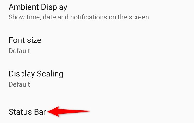 Choose "Status Bar."