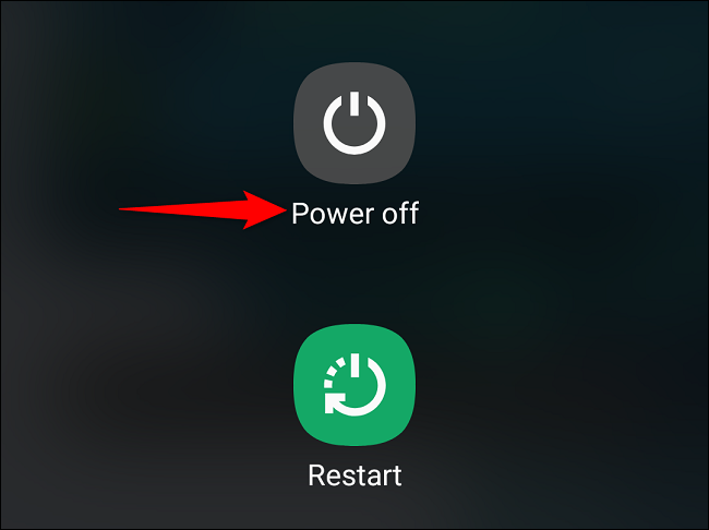 Select "Power Off" in the menu.