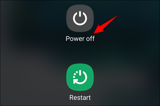 Choose "Power Off" in the menu.