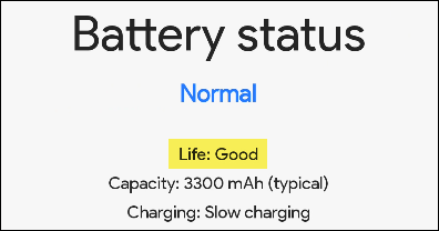 Battery stats.