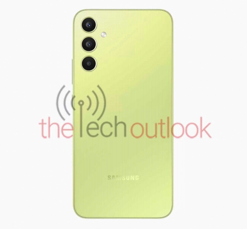 Galaxy phone leak showing lime green color.