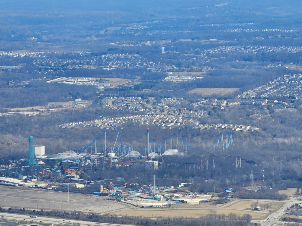 A distant shot of Kings Island