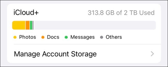 iCloud storage quota